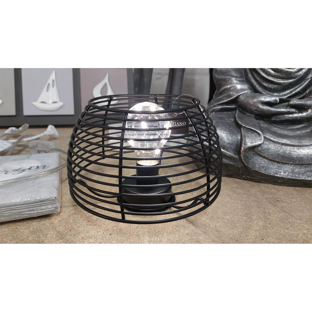 Tiziano lámpara de mesa Lucida rejilla negro con temporizador