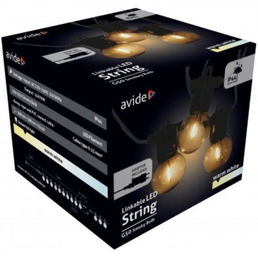 Cadena de luces para exteriores Avide, AOS10LE40BRL-WW, 5m WW extendible